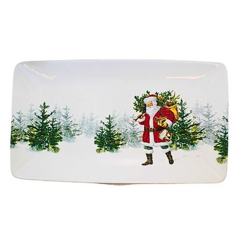 Tag 1.75 In So This Is Christmas Santa Platter Woodland Dining Entertainment Serving Platters - image 1 of 3