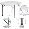 Flash Furniture 4-Foot Round Granite White Plastic Folding Table - 3 of 4