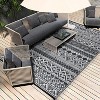 Outdoor Rugs Waterproof, Portable Lightweight Plastic Straw Camping Geometric Reversible Indoor Outdoor Floor Mat for RV Porch Deck Balcony Beach - 3 of 4