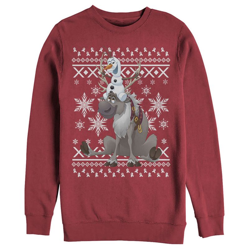 Women's Frozen Ugly Christmas Friends Sweatshirt, 1 of 5