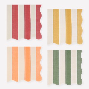 Meri Meri Fall Stripe Small Napkins (Pack of 16) - 1 of 4