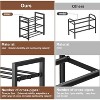Attop 3-Tier Expandable Shoe Rack, Adjustable Shoe Shelf Storage Organizer Heavy Duty Metal Free Standing Shoe Rack for Entryway Closet Doorway - 3 of 4