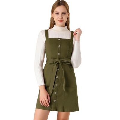 Overall skirt green sale