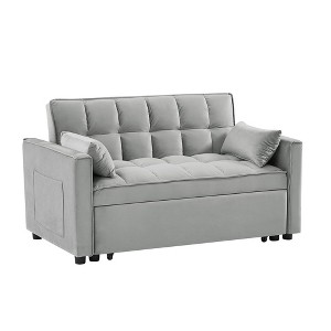 Ridstar Modern Small Double 3-in-1 Convertible Sofa Bed For Living Room-Gray - 1 of 4