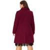 Agnes Orinda Women's Plus Size Winter Single Breasted Back Split with Pockets Long Overcoats - 4 of 4