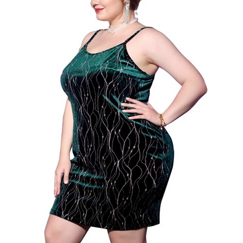 Agnes Orinda Women's Plus Size Spaghetti Swing Party Bodycon Mini Dress :  Target