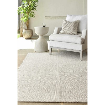 Hauteloom Ozzie Textured Ivory Area Rug
