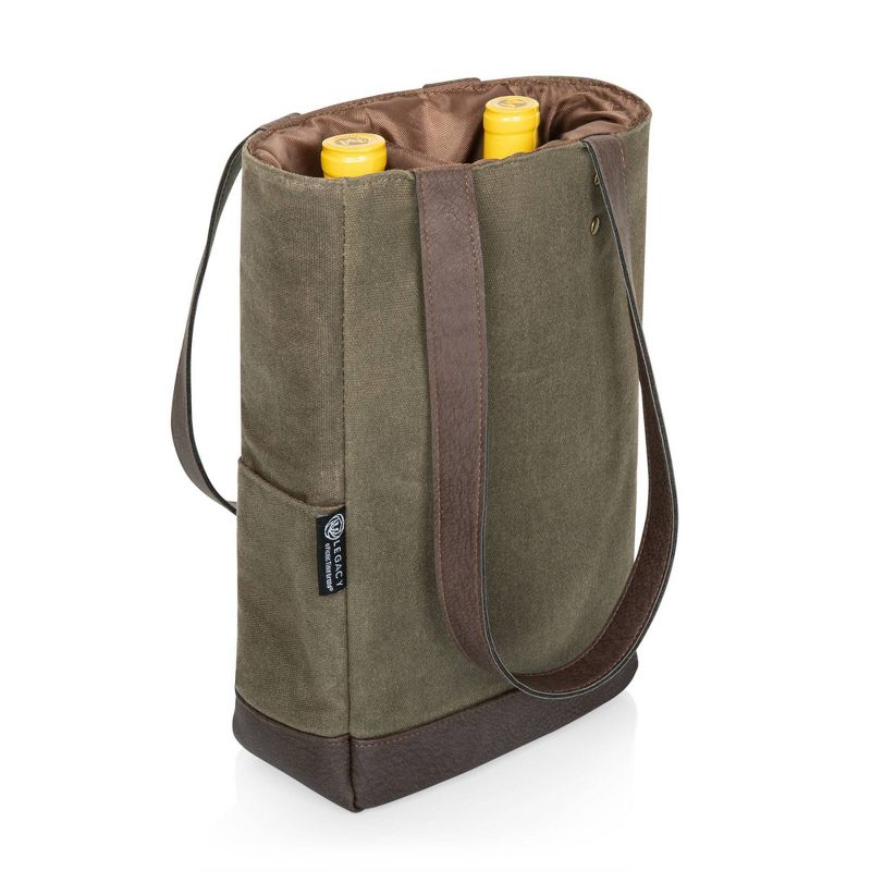 Picnic Time 34.65qt Waxed Canvas Wine Bag, 6 of 13