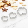 Unique Bargains Cookie Cutters 3-Pc Dog Paw Cookie Mould Set Dishwasher Safe Stainless Steel Silver Tone 1 Set - 2 of 4