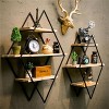 Artloge 3 Tiers Retro Rustic Floating Wall Mounted Display Shelf Kitchen Metal Rack for Room Home Art Decor Display - 4 of 4