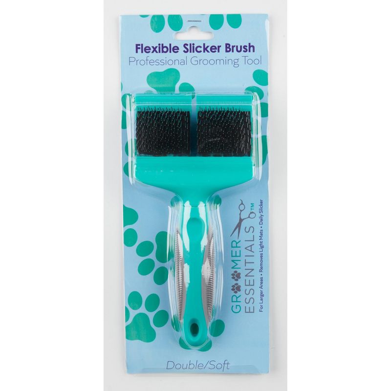 Groomer Essentials Flexible Slicker Brush - Double/Soft, 2 of 5