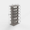Shoe Rack 7 Tier Vertical Storage Organizer Double Row Narrow Metal Slim Shelf for Closet Entryway Bedroom - 3 of 4