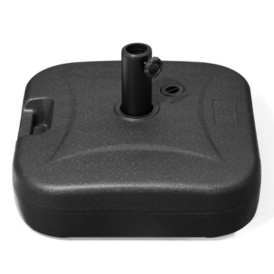 Crestlive Products 53lb Heavy Duty Patio Market Umbrella Base Water/Sand Filled Stand Square, 17.7'' X 17.7'', 23L (Black)