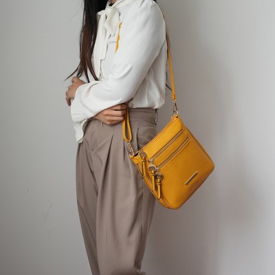 MKF Collection Crossbody Shoulder Bag with Multiple Pockets | MKF Collection by Mia K - Black — фото 3