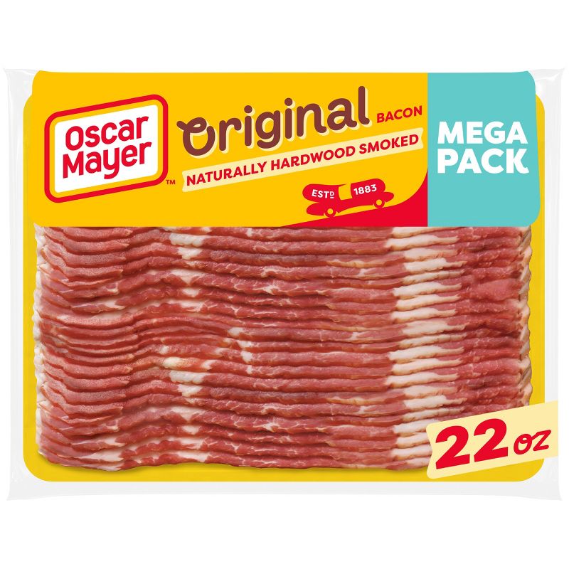 Oscar Mayer Mega Pack Hardwood Smoked Bacon - 22oz, 1 of 12
