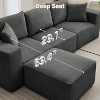 108”Modular Sectional Sofa, Sectional Modern Sleeper Sofa Couches with L-Shape Chaise, Cloud Sectional Couch with Deep Seat, Upholstered Couches - 4 of 4