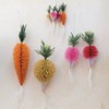 Storied Home Round Flocked Bottle Brush Carrot Ornament, Orange - 2 of 3