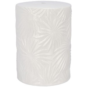 Kesha 18" Garden Stool - Indoor/Outdoor - ACS5211 - White - Safavieh - 1 of 4