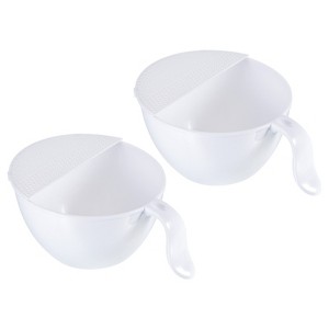 Unique Bargains Rice Washing Bowl, Kitchen Strainer Colander Bowl Drain Basket Wash Strainers - 1 of 3