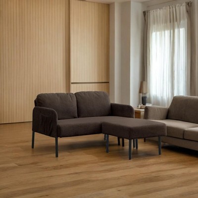 CAVINAS Comfy Sofa Upholstered Fabric Small Couches for Bedroom, Apartment, Living Room