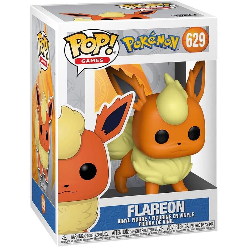 Funko Pop! Games: Fire Pokemon - Flareon Evolved Form - Fire Eevee, 1 of 2