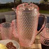 FONTOI 2.5 Quarts Water Pitcher with Lid, Diamond Cut Unbreakable Lemon Kettle, Drink Pitcher, Juice Pitcher with Spout BPA Free, Pink, 10"*7"*7" - 2 of 4