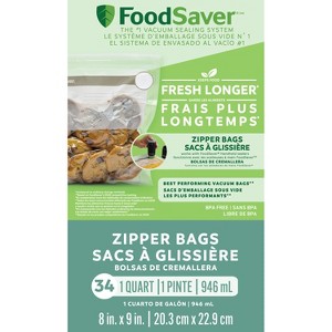 FoodSaver 34ct Zipper Bags with Handheld Vacuum Sealers - 1 of 3