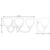 Progress Lighting Heart 3-Light Bath Bracket, Brushed Nickel, Etched Glass Shades - 2 of 3