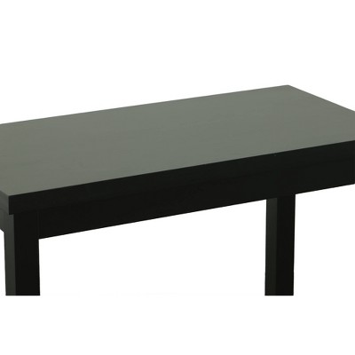 Antique Black Rectangular Wood Counter Height Bar Table