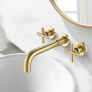 Space-Saving Wall-Mounted Faucet for Bathroom Sink: Stylish and Functional Design - 1 of 4