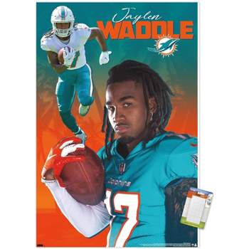 Trends International NFL Miami Dolphins - Jaylen Waddle 21 Unframed Wall Poster Prints