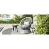 DOMETOUR Modern Silver Swivel Wicker Lounge Chair with xianRattan and Iron Frame, Stylish Round Design for Living Room, Patio, or Balcony - 4 of 4