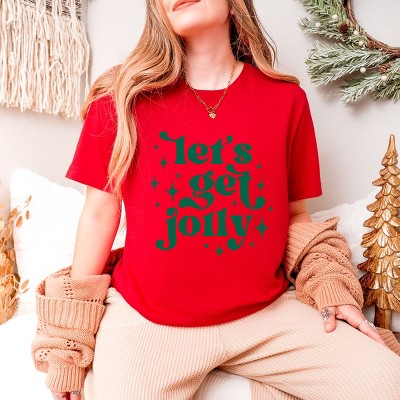 Simply Sage Market Whimsical Let's Get Jolly Short Sleeve Tee - 2XL - Red