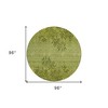 Olive Green And Fern Green Floral Washable Indoor Outdoor Area Rug - 3 of 4