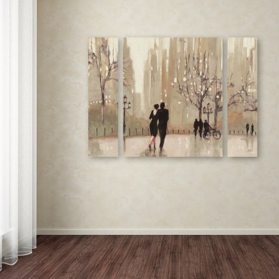 Julia Purinton Evening Out Neutral Canvas Triptych Art Set