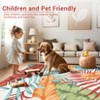 Area Rug Washable Low Pile Non Slip Rugs Palm Tree Leaf Area Rug Foldable Stain Resistant Indoor Carpet for Living Room Bedroom - 4 of 4