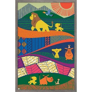 Trends International Disney The Lion King - Mufasa And Simba Framed Wall Poster Prints - 1 of 4