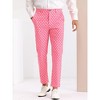 INSPIRE CHIC Men's Polka Dots Pattern Flat Front Zipper Closure Dress Pants - 2 of 4