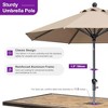 PURPLE LEAF Patio Umbrella Outdoor Table Umbrella Aluminum Frame Market Umbrella Sun Umbrella with 8 Sturdy Ribs - 3 of 4