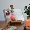 Twine Tablet Stand, Acacia Wood Tablet Holder, Cookbook Stand, Rustic Farmhouse Book Holder and Display, Acacia Wood, Set of 1 - 2 of 4