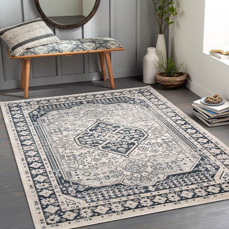 Mark & Day West College Washable Woven Indoor Area Rugs Light Gray, 3 of 9