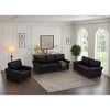 82.68" + 59.45" + 35.8" Faux Leather Round Arm 1+2+3 Seater Sofa Set with Hidden Storage - 2 of 4