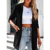 Coolmee Women's Velvet Blazers Jackets Business Casual Long Suit Jacket Dressy Cardigan Blazer Work Office - 3 of 4