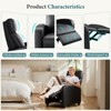 Manual Recliner Chair Winback Single Sofa, Massage and Heating, Casual Chair For Living Room, Black - 2 of 4