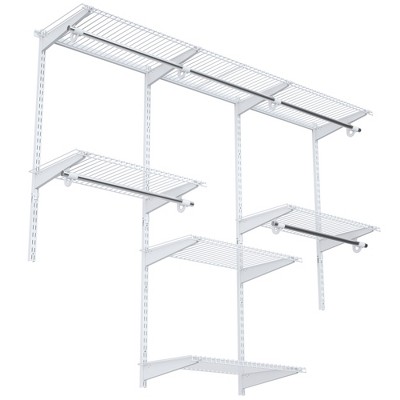 Tangkula Wall Mounted Custom Closet Adjustable Hanging Storage Organizer Rack