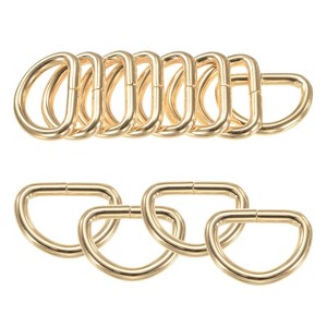 Unique Bargains Durable Multipurpose Iron Non-Welded Dee Rings Metal Buckle for Purse 20 Pcs - 1 of 4