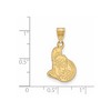Black Bow Jewelry 14k Yellow Gold Plated Sterling Silver Ottawa Senators NHL Medium Pendant - 2 of 3