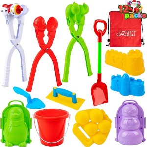 Snowball Maker Tools & Beach Sand Toys, 12 Pcs - 1 of 4