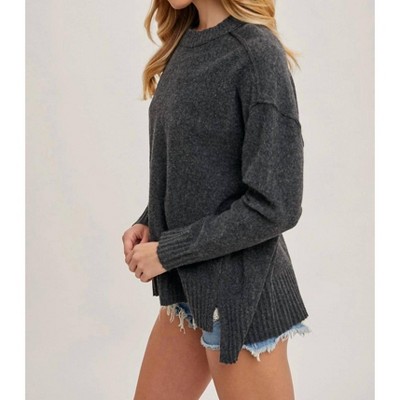 Women's Crew Neck Knit Sweater Pullover - BluIvy