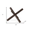 HomeRoots 8" Rustic Metal X Decorative Sculpture - 3 of 4